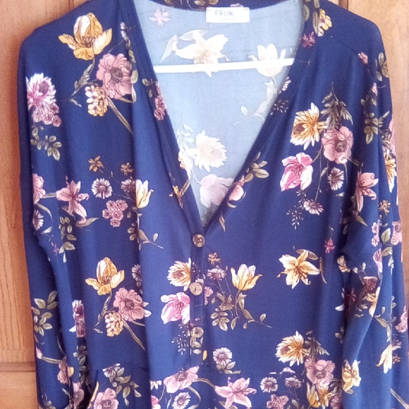 Elegant Floral Long Sleeve Dress - Picture 1 of 6